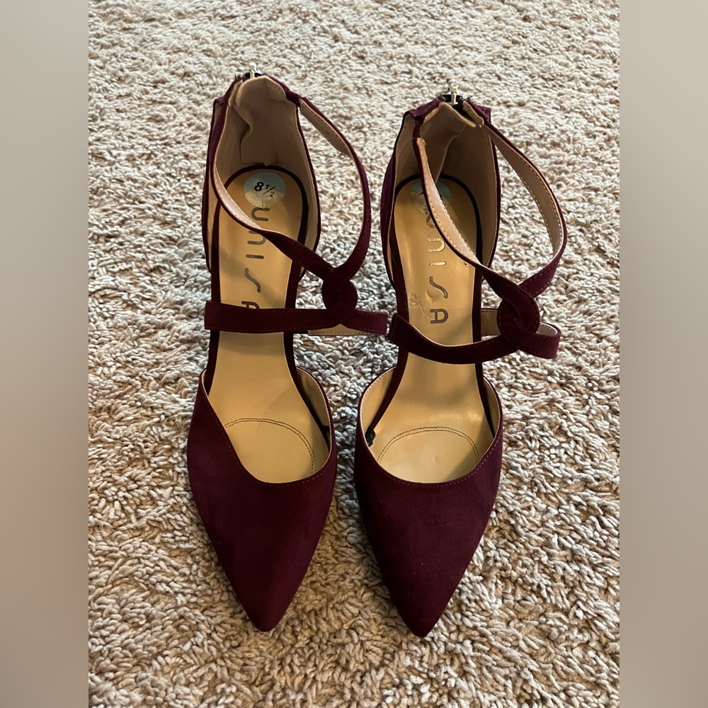 Unisa brand, stiletto heels, color plum, size 8.5